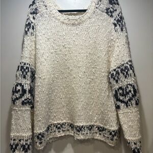 Anthropologie Pilcro White and Black Sweater